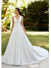 Ivory Satin U Back Wedding Dress With Pockets Ivory Satin U Back Wedding Dress With Pockets